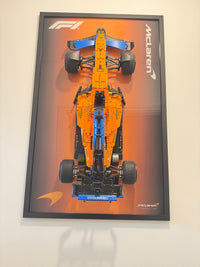 Premium Acrylic & Wood Wall Display for LEGO® Technic McLaren Formula 1™ Race Car (42141) – 80x50cm