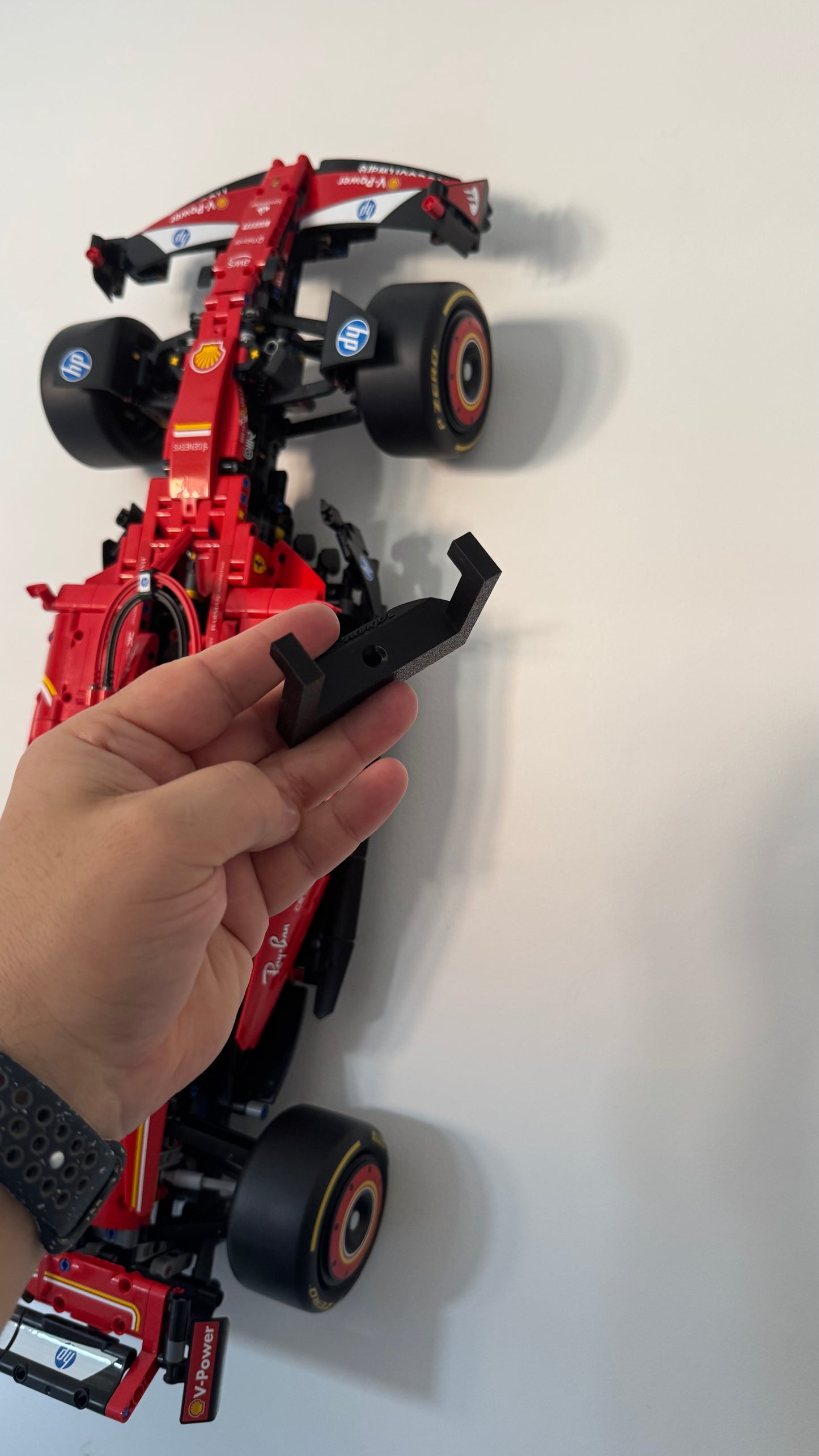 Vertical Wall Mount for LEGO® Technic Ferrari SF-24 F1 Car (42207) – Black