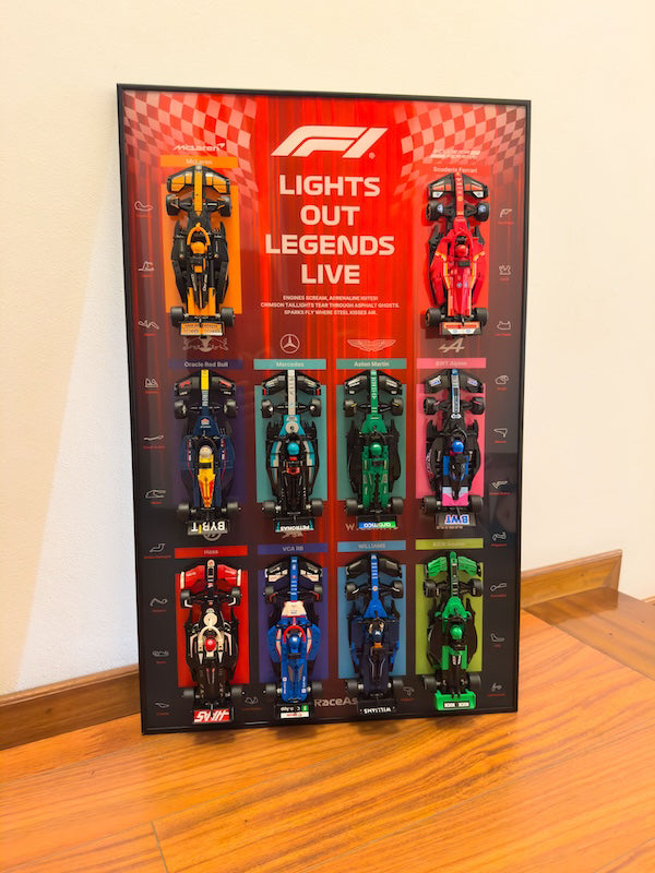 Premium Acrylic Wall Display Frames for LEGO® Speed Champions F1 2025 Collection